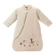 OuYun Baby Organic Sleeping Bag Detachable Sleeve Wearable Blanket, Moderate Thick, (32-68℉)