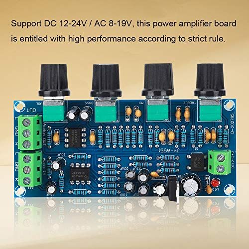  [아마존베스트]Oumefar Preamp Tone Board Single Power Supply Electric Preamp with Fever Quality Electronic Component for NE5532 Amplifier