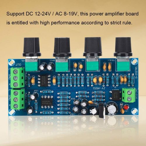  [아마존베스트]Oumefar Preamp Tone Board Single Power Supply Electric Preamp with Fever Quality Electronic Component for NE5532 Amplifier