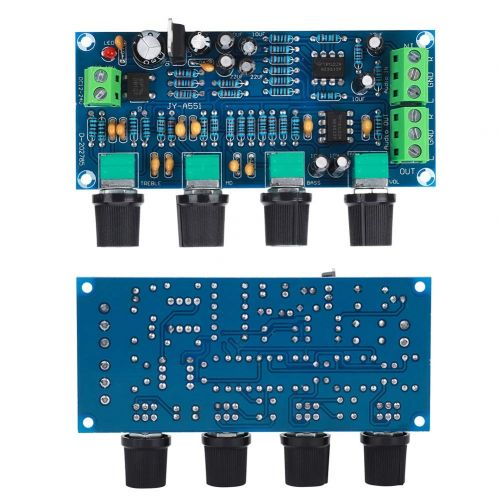  [아마존베스트]Oumefar Preamp Tone Board Single Power Supply Electric Preamp with Fever Quality Electronic Component for NE5532 Amplifier