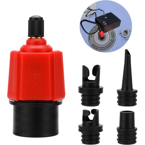  [아마존베스트]Oumers Inflatable SUP Pump Adaptor Air Pump Converter, 4 Standards Conventional Air Valve Attachment for Inflatable Boat, Stand Up Paddle Board, Inflatable Bed, Etc