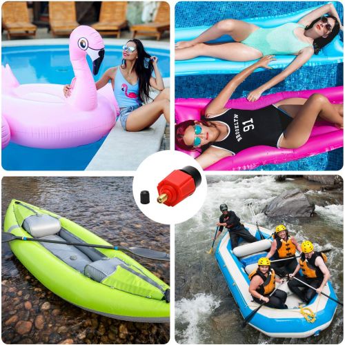  [아마존베스트]Oumers Inflatable SUP Pump Adaptor Air Pump Converter, 4 Standards Conventional Air Valve Attachment for Inflatable Boat, Stand Up Paddle Board, Inflatable Bed, Etc