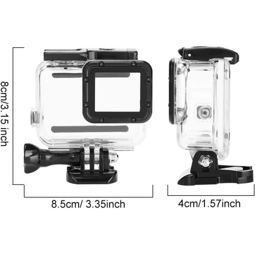  Oumij Waterproof Housing Case,Action Camera Diving Case,Underwater Camera Case,Touch Screen Cover,for Gopro Hero 7 Silver White (Transparent)