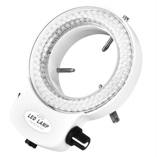  [아마존베스트]Oumij Microscope Camera Lamp, 144 LED Beads Light Ring Light Illuminator Over 18000 LUX 4.5 W LED Ring Light Source Brightness Adjustable Shadow Free Lighting Ring Light (White)