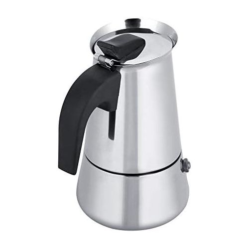  Oumij1 Mocha Pot - Sturdable Durable Portable Stainless Steel Coffee Pot - Moka Espresso Maker for Coffee Maker(450ml)