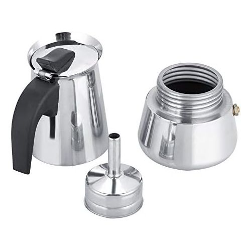  Oumij1 Mocha Pot - Sturdable Durable Portable Stainless Steel Coffee Pot - Moka Espresso Maker for Coffee Maker(450ml)