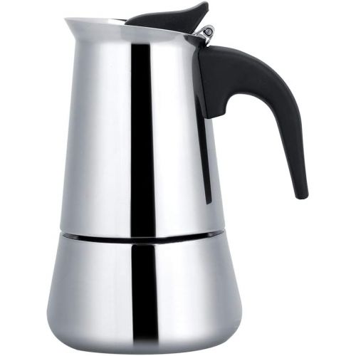  Oumij1 Mocha Pot - Sturdable Durable Portable Stainless Steel Coffee Pot - Moka Espresso Maker for Coffee Maker(450ml)