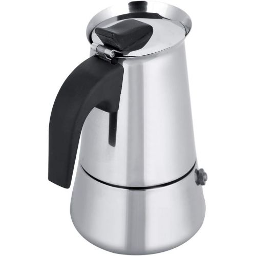  Oumij1 Mocha Pot - Sturdable Durable Portable Stainless Steel Coffee Pot - Moka Espresso Maker for Coffee Maker(450ml)