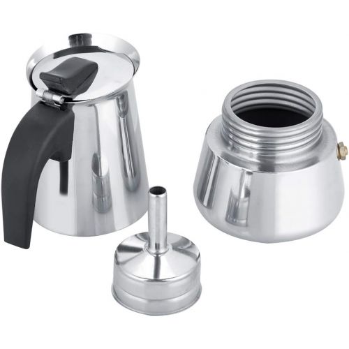  Oumij1 Mocha Pot - Sturdable Durable Portable Stainless Steel Coffee Pot - Moka Espresso Maker for Coffee Maker(450ml)