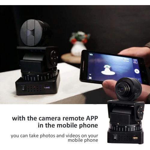  Oumij1 Motorized Camera Pan Tilt Head with Remote Control for Gopro Cameras Smartphones.