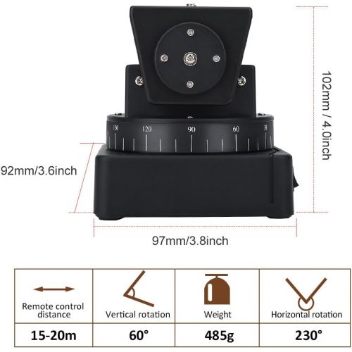  Oumij1 Motorized Camera Pan Tilt Head with Remote Control for Gopro Cameras Smartphones.
