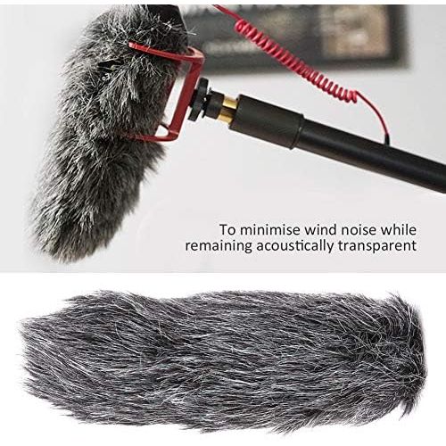  [아마존베스트]Oumij1 Windscreen Microphone Windscreen Furry for Rode VideoMic GO Outdoor Recorder Wind Shield Furry