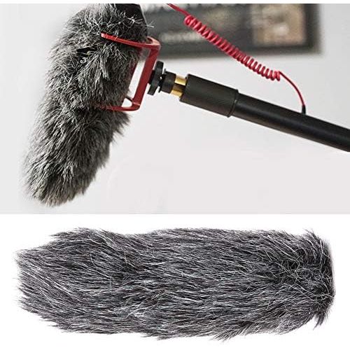  [아마존베스트]Oumij1 Windscreen Microphone Windscreen Furry for Rode VideoMic GO Outdoor Recorder Wind Shield Furry