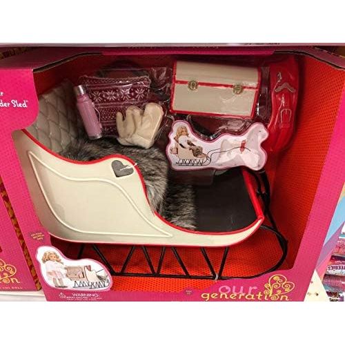  Battat Our Generation Holiday Sleigh and Accessories for 18 Dolls