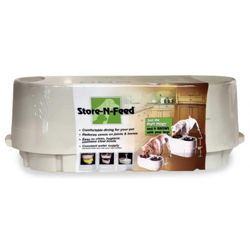  Our Pets OurPets Store-N- Feed Adjustable Raised Dog Bowl Feeder