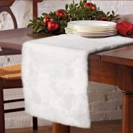 [아마존핫딜][아마존 핫딜] OurWarm Luxury Christmas Table Runner Snowy White Faux Fur Table Runner for Christmas Table Decorations 15 x 72 Inch