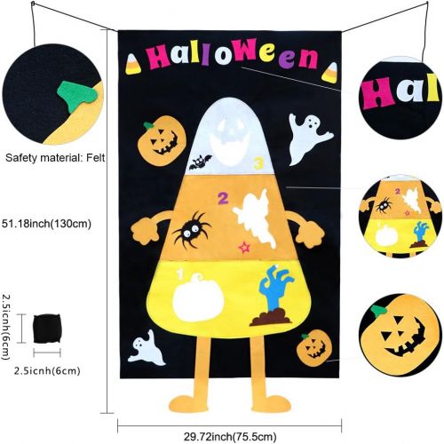  [아마존베스트]OurWarm Halloween Candy Corn Bean Bag Toss Games with 3 Large Bean Bags, Halloween Games for Kids Party Halloween Decorations