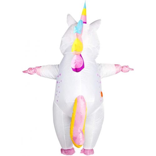  할로윈 용품OurWarm Unicorn Inflatable Costume for Adult, Funny Halloween Costume Blow Up Unicorn Costume for Man and Women Halloween Cosplay Supplies