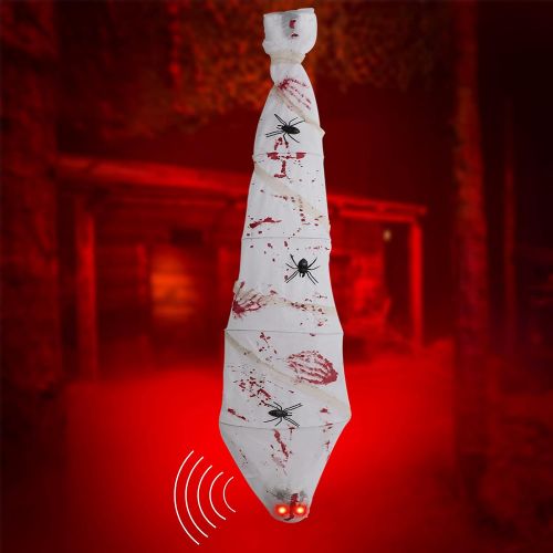  할로윈 용품OurWarm Cocoon Corpse Halloween Decorations, Halloween Party Decorations Indoor Outdoor Creepy Hanging Haunted House Props Spooky Tree Decor 72 inches