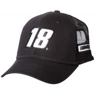 Ouray Sportswear NASCAR Joe Gibbs Racing Mens 51072-BK/BK-Adjustable-Busch Soft Mesh Sideline Cap, Black/Black, Adjustable