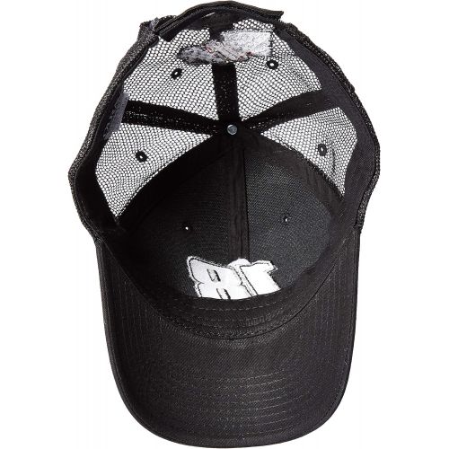  Ouray Sportswear NASCAR Joe Gibbs Racing Mens 51072-BK/BK-Adjustable-Busch Soft Mesh Sideline Cap, Black/Black, Adjustable