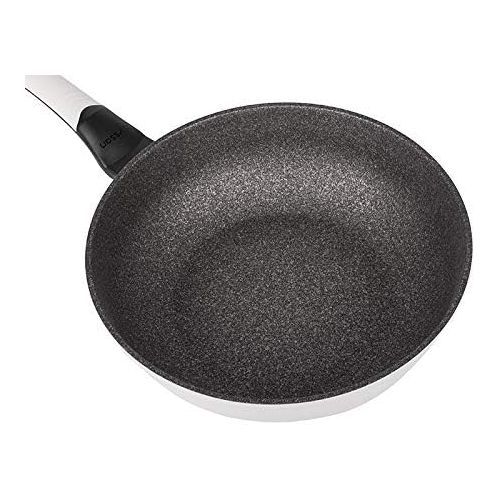  Oursson Wok Pfanne, Antihaft-Rock, Weiss, 28 Cm | Geeignet fuer alle Kochherde: Gas, Elektro, Induktion & Keramik, PW2803P/IV