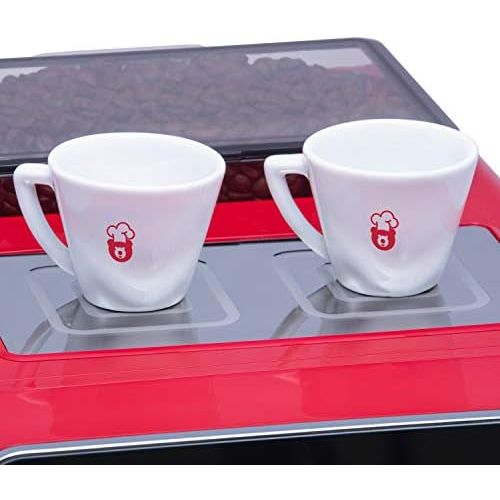  Oursson Kaffeevollautomat, Super automatisch, Keramik-mahlwerk, Farb-Touchscreen, Personalisierte Getranke, Doppeltassenbezug, 19 bar, Rot, AM6250/RD