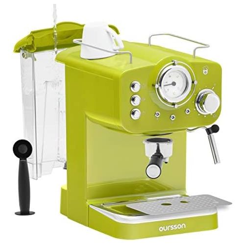  [아마존베스트]Oursson Coffee Machine, 15 Bar Espresso Machine, Espresso Filter Machine, Milk Frother For Cappuccino And Latte, 1.5 L Tank, Em1500/RD