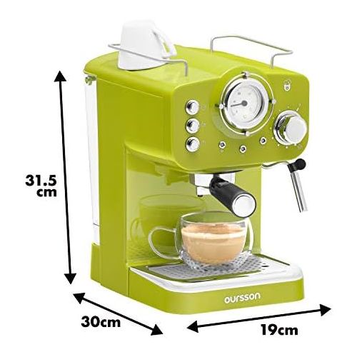  [아마존베스트]Oursson Coffee Machine, 15 Bar Espresso Machine, Espresso Filter Machine, Milk Frother For Cappuccino And Latte, 1.5 L Tank, Em1500/RD