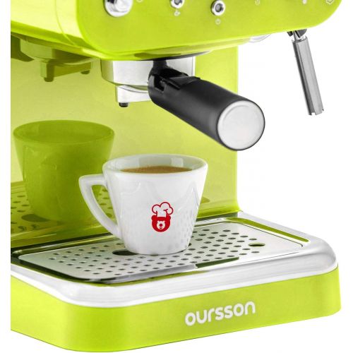  [아마존베스트]Oursson Coffee Machine, 15 Bar Espresso Machine, Espresso Filter Machine, Milk Frother For Cappuccino And Latte, 1.5 L Tank, Em1500/RD