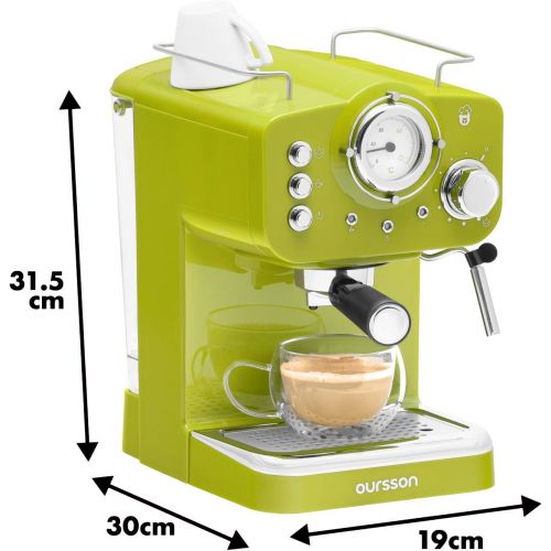  [아마존베스트]Oursson Coffee Machine, 15 Bar Espresso Machine, Espresso Filter Machine, Milk Frother For Cappuccino And Latte, 1.5 L Tank, Em1500/RD