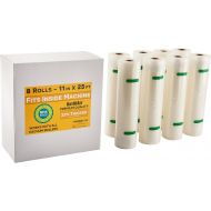 11 x 25 Rolls (Fits Inside Machine) BULK 8 Pack (200 ft total) OutOfAir Vacuum Sealer Rolls Works With FoodSaver & Other Machines, 33% Thicker BPA Free Sous Vide Commercial Grade B