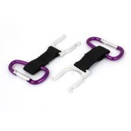 Outdoor Camping Aluminum Carabiner Hook Water Bottle Holder Clip Purple 2PCS by Unique Bargains