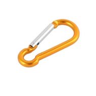 Outdoor Hiking Aluminium Alloy Carabiner Bottle Safety Hook Buckle Orange by Unique Bargains