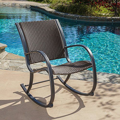  Outdoor Wicker Patio Rocking Chair (Set of 2)