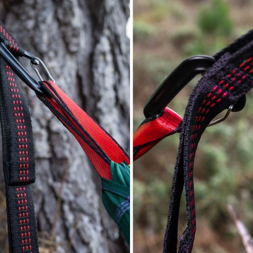  Outdoor 9th WAVE CloudNest Double Tree Hammock + Suspension Straps & Heavy Duty Carabiners Bundle - Compact, Lightweight. Perfect for Camping, Travel, Hiking, Yard, Beach or Backpacking