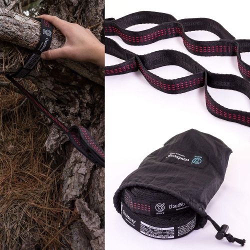  Outdoor 9th WAVE CloudNest Double Tree Hammock + Suspension Straps & Heavy Duty Carabiners Bundle - Compact, Lightweight. Perfect for Camping, Travel, Hiking, Yard, Beach or Backpacking