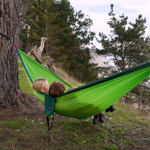  Outdoor 9th WAVE CloudNest Double Tree Hammock + Suspension Straps & Heavy Duty Carabiners Bundle - Compact, Lightweight. Perfect for Camping, Travel, Hiking, Yard, Beach or Backpacking