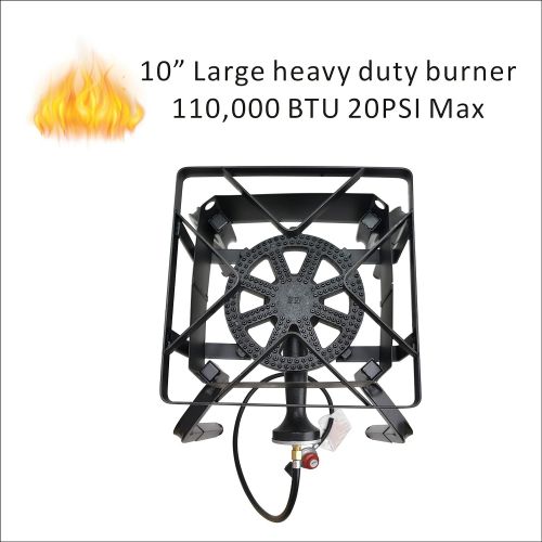  ARC USA Outdoor Single Burner Stove with Adjustable Legs, Portable Gas Cooker, Camping 1 Burner Cooking Stove, Adjustable Regulator