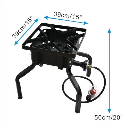  ARC USA Outdoor Single Burner Stove with Adjustable Legs, Portable Gas Cooker, Camping 1 Burner Cooking Stove, Adjustable Regulator