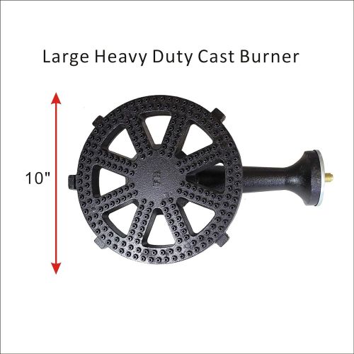  ARC USA Outdoor Single Burner Stove, High Pressure Propane Burner, Portable Gas Cooker, Camping Burner Cooking Stove, Single Burner with Portable Stand, Welded Steel Frame