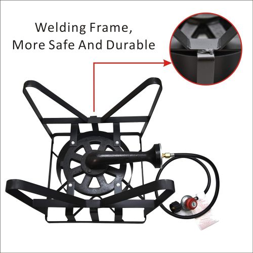  ARC USA Outdoor Single Burner Stove, High Pressure Propane Burner, Portable Gas Cooker, Camping Burner Cooking Stove, Single Burner with Portable Stand, Welded Steel Frame