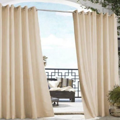  Outdoor Decor Gazebo Grommet Outdoor Curtain Panel Khaki 50x84