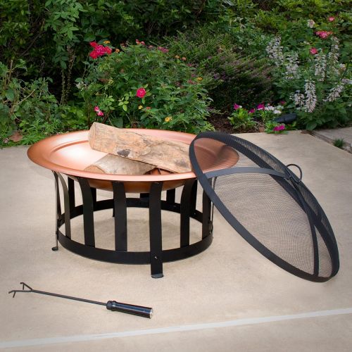  Outdoor Escapes Steel Fire Pit, 30-Inch