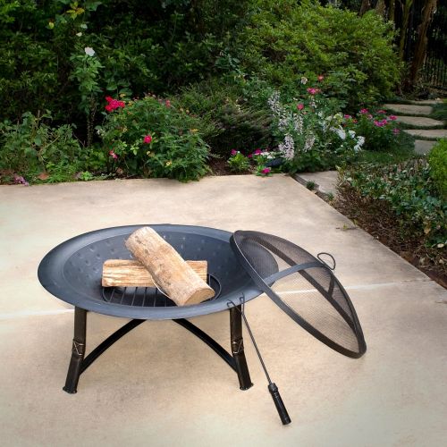  Outdoor Escapes Steel Fire Pit, 35-Inch