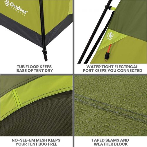  Outdoor Products Camping Tent - Instant Cabin Tent Easy Pop Up 4 Person Tent, 6 Person Tent, 8 Person Tent, & 10 Person Tents Best Family Tent for Camping, Hiking, & Backpacking