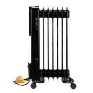 outdoor basic Electric Oil-Filled Radiator Heater Adjust Thermostat Portable Space Heater for Home Office Tip Over and Overheat Protection (600W/900W/1500W)