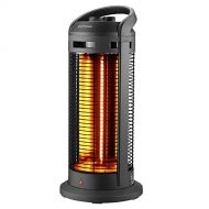 Outdoor basic Electric Infrared Space Heater With Adjustable Thermostat,1500W Quiet and Fast Heating Indoor Portable Carbon Tube Heater Overheat & Tip-over Protection