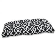 Outdoor swing Pillow Perfect Outdoor New Geo Wicker Loveseat Cushion, Black/White