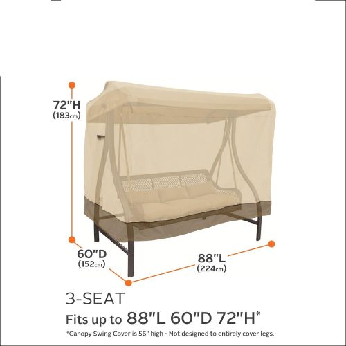  Outdoor swing Classic Accessories Veranda 3-Seater Patio Canopy Swing Cover